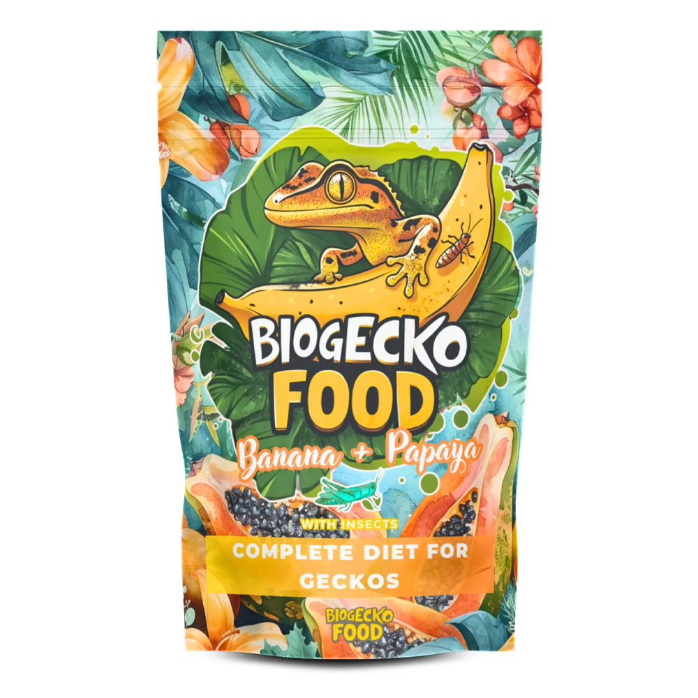 BioGecko Food Banana & Papaya Pokarm dla Gekonów Orzęsionych 100g